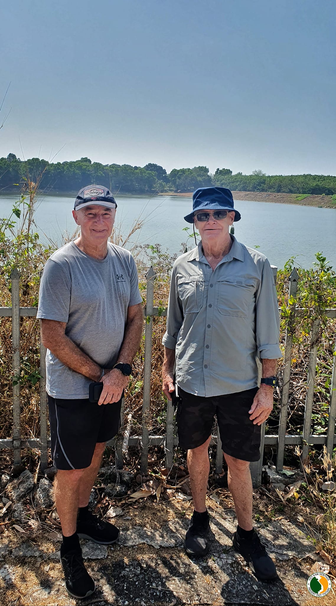 Viet - Mike Ryan (L) and Dave Kelleher (R) in front Rowe's Lagoon ...