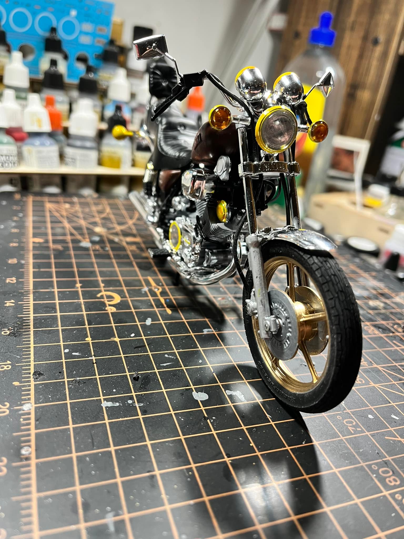 Maquette Tamiya Yamaha XV1000 Virago – Échelle 1:12, Longueur 187 Mm – Kit à Assembler En Plastique – Dès 14 Ans – Modèle Détaillé
