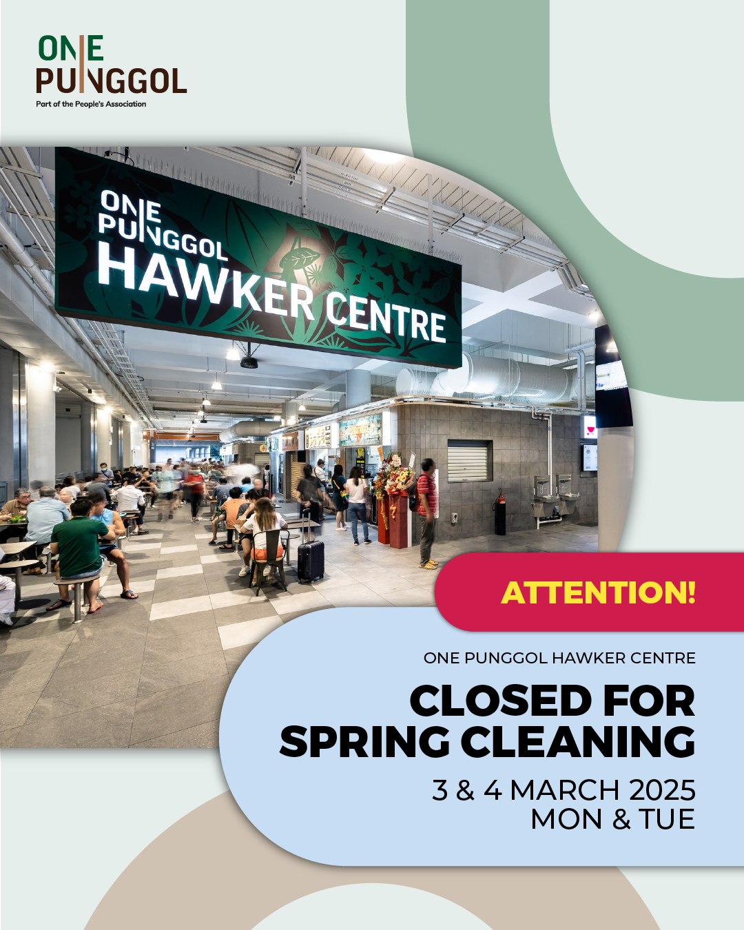 One - 🚨 Heads up! One Punggol Hawker Centre will be closed next week on ...