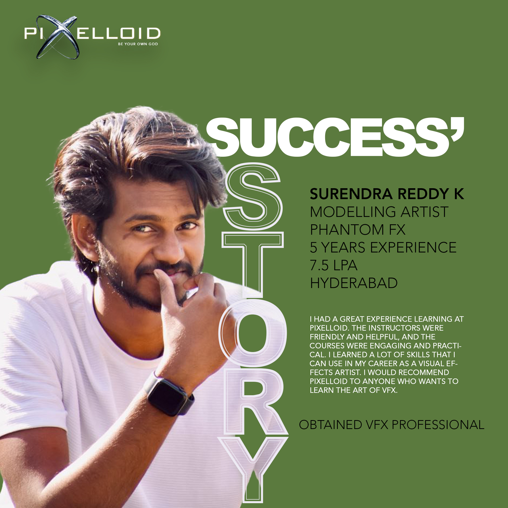 Pixelloid - Congratulations to Surendra Reddy K, a...