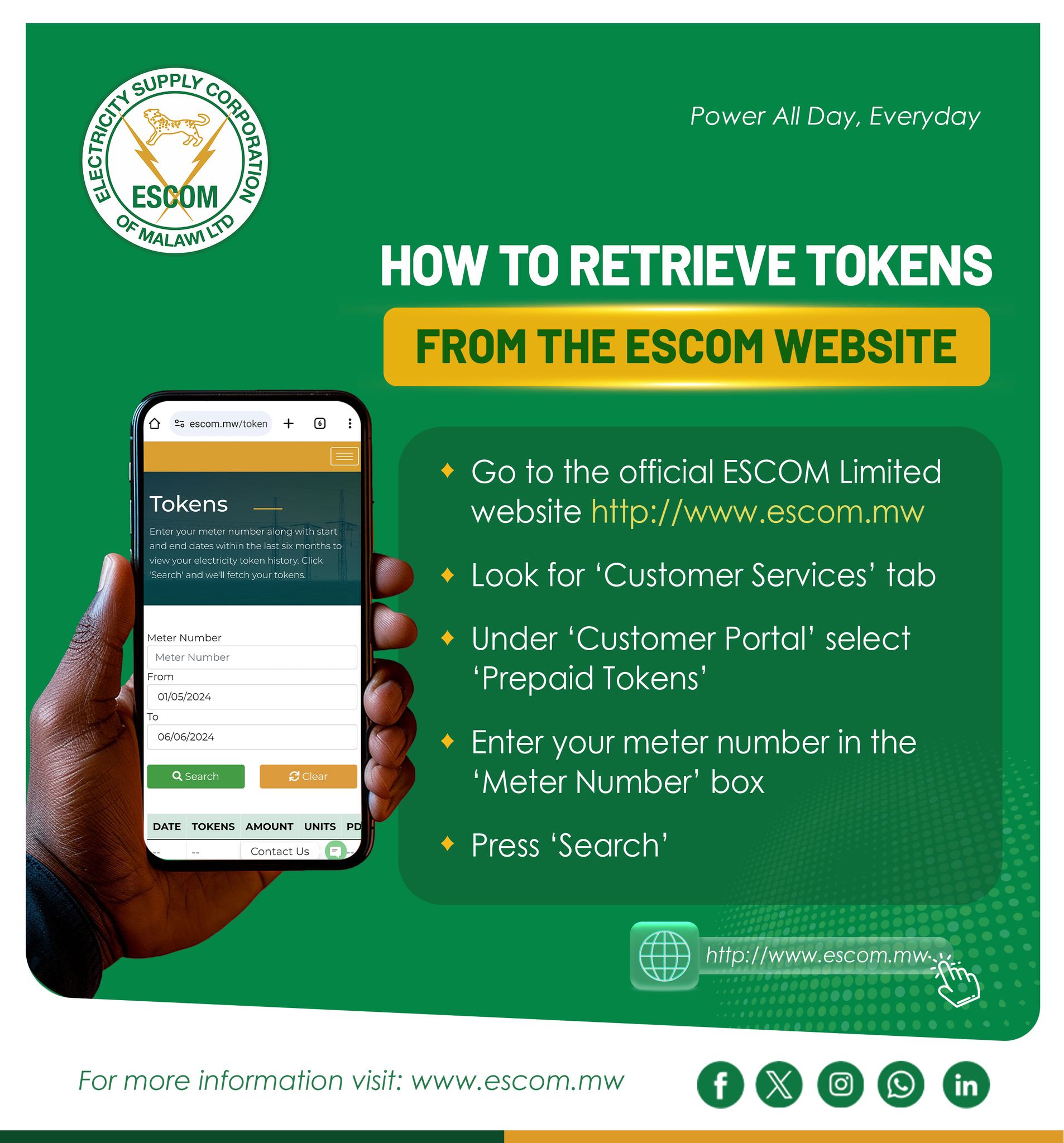 ESCOM - Missing or lost your tokens? Easily retrieve them... | Facebook