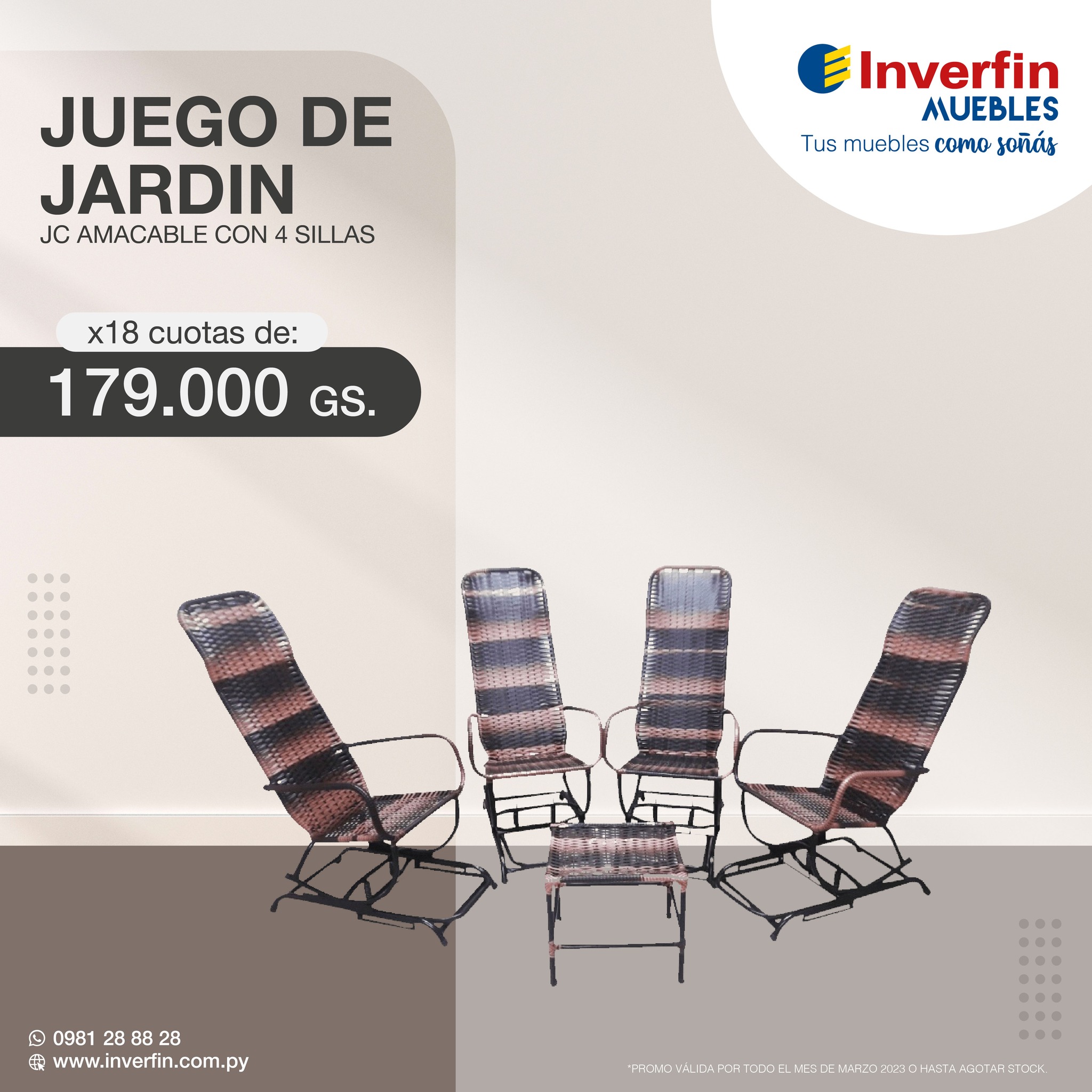 Inverfin - ¡Los más durables muebles para tu jardín...
