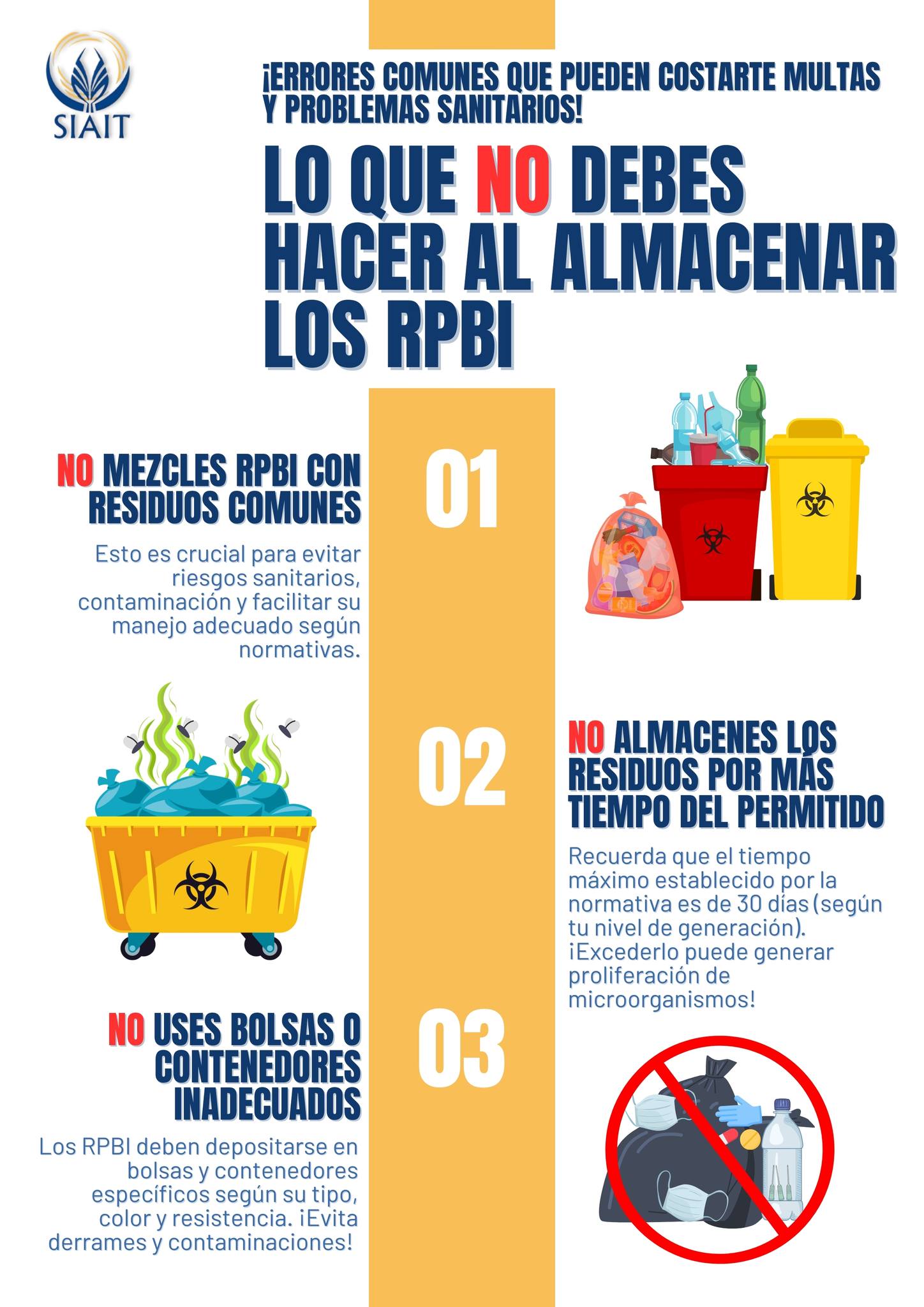 SIAIT - 📢 ¡Almacena tus RPBI correctamente y evita sanciones! 🚨🏥 Usa ...