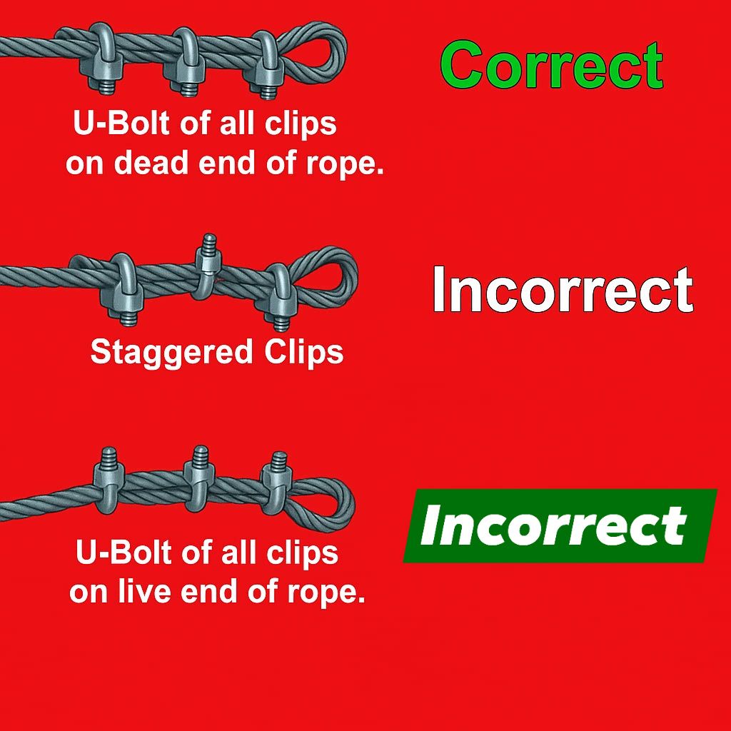 Fire-fighting - Stainless Steel Cast Wire Rope Clip Correct Use tip ‼️👍 ...
