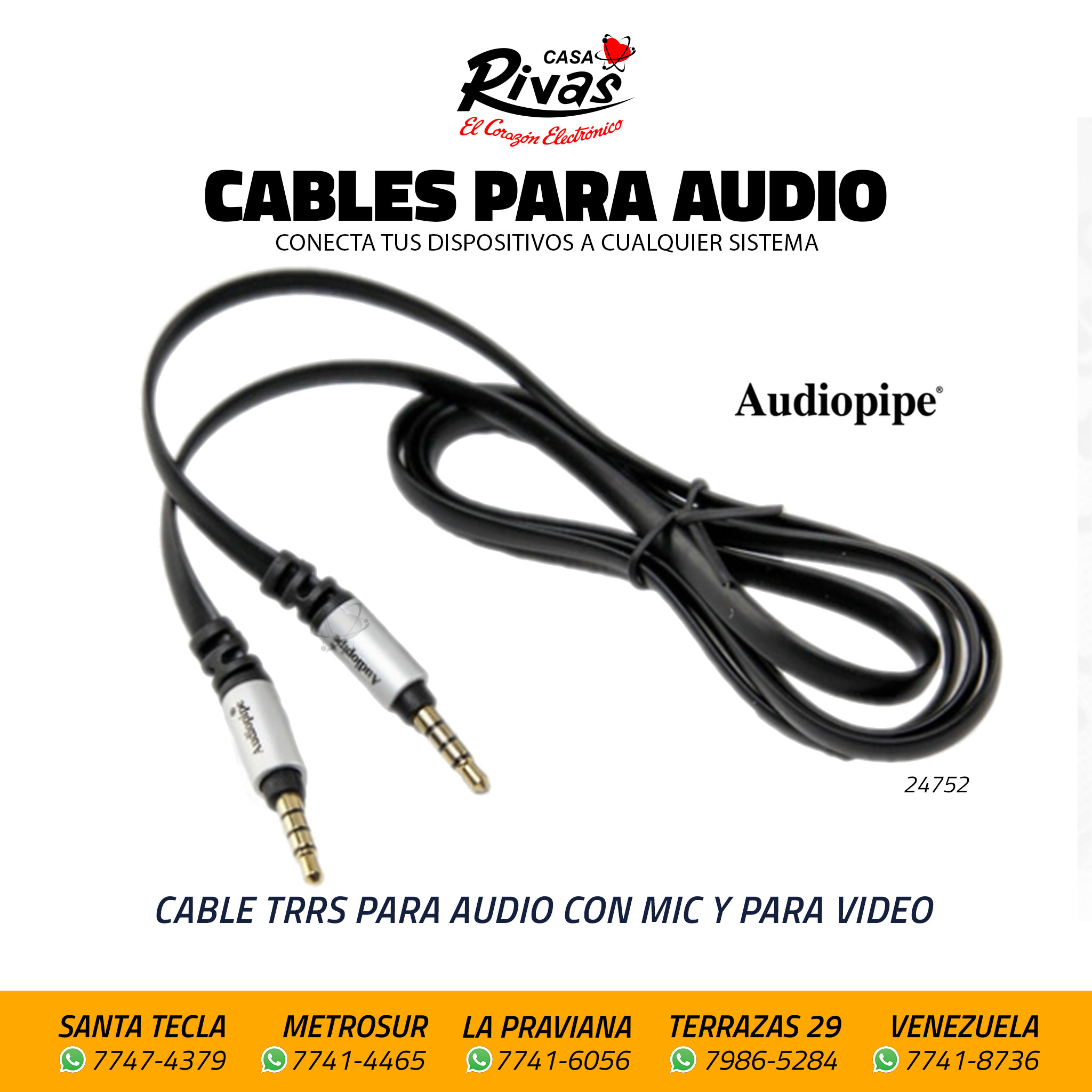 Cables de audio para diferentes... - Casa Rivas Electrónica | Facebook