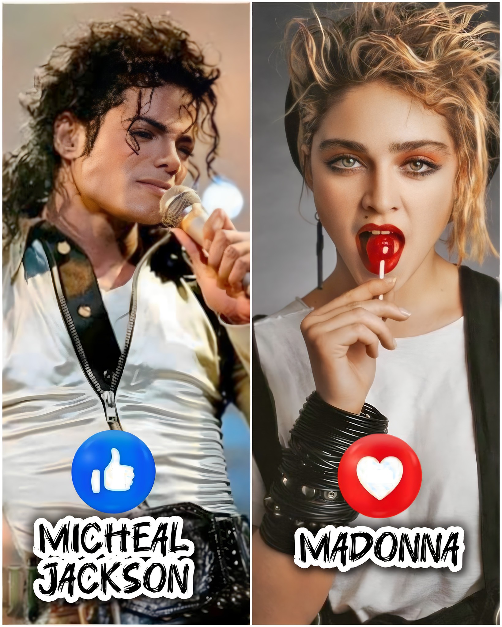 Michael Jackson & Madonna (1985). 💝🎶