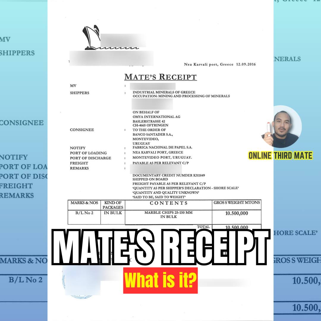 🟥SUBJECT: MATE'S RECEIPT BASICS A... - Online Third Mate | Facebook