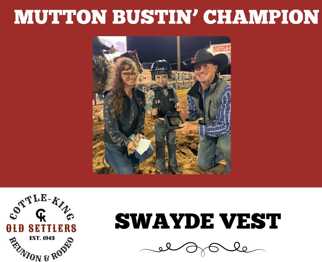 Cottle-King Old Settlers Reunion & Rodeo - CONGRATULATIONS to our ...