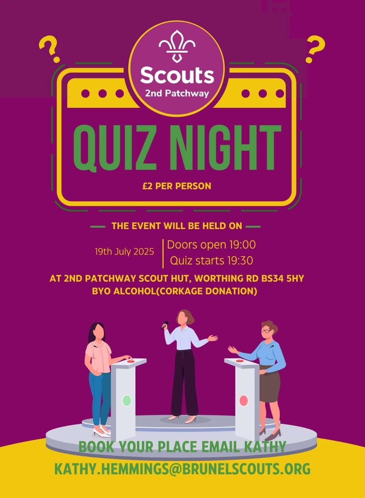 2nd - 🎉 Quiz Night – Saturday 19th July! 🧠 Come join us for a fun ...