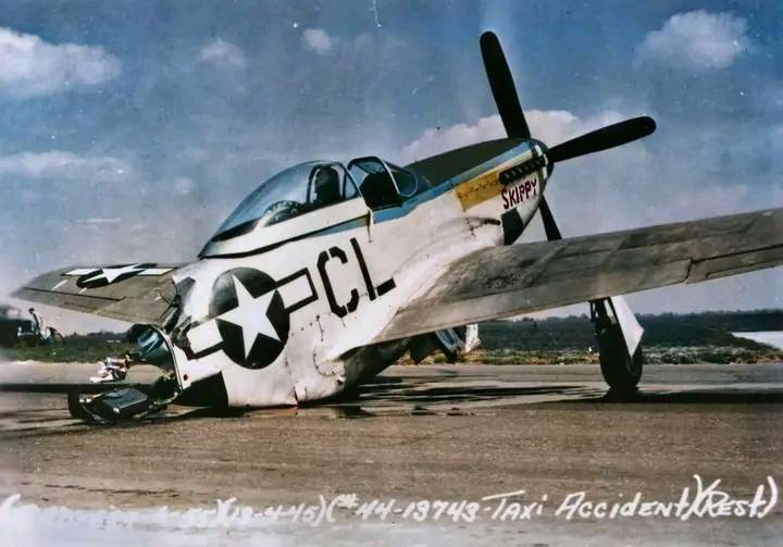 Destroyed P-51 Mustang code 6N-C of the 505th FS 339th Fighter Group