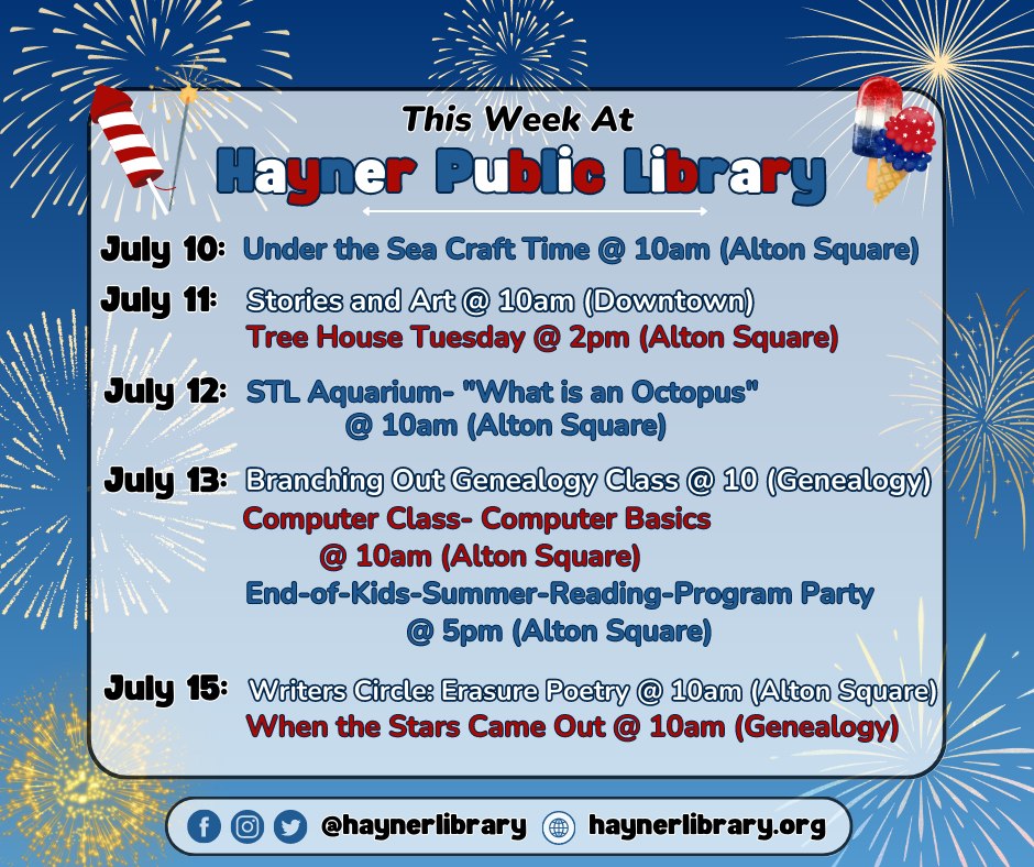Here's a quick look... - The Hayner Public Library District