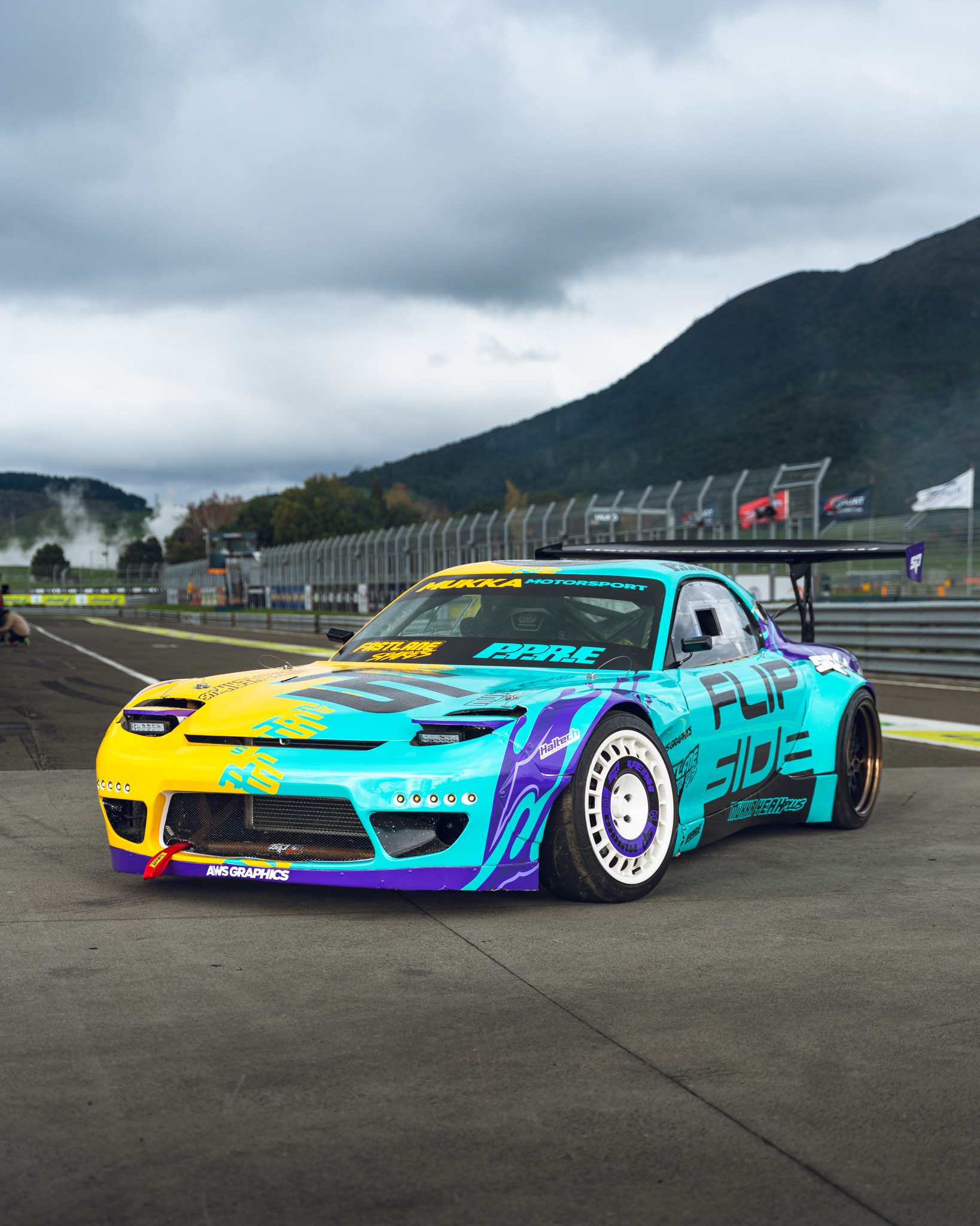 Mukka Motorsport Rx7 all wrapped! And now it could be yours!