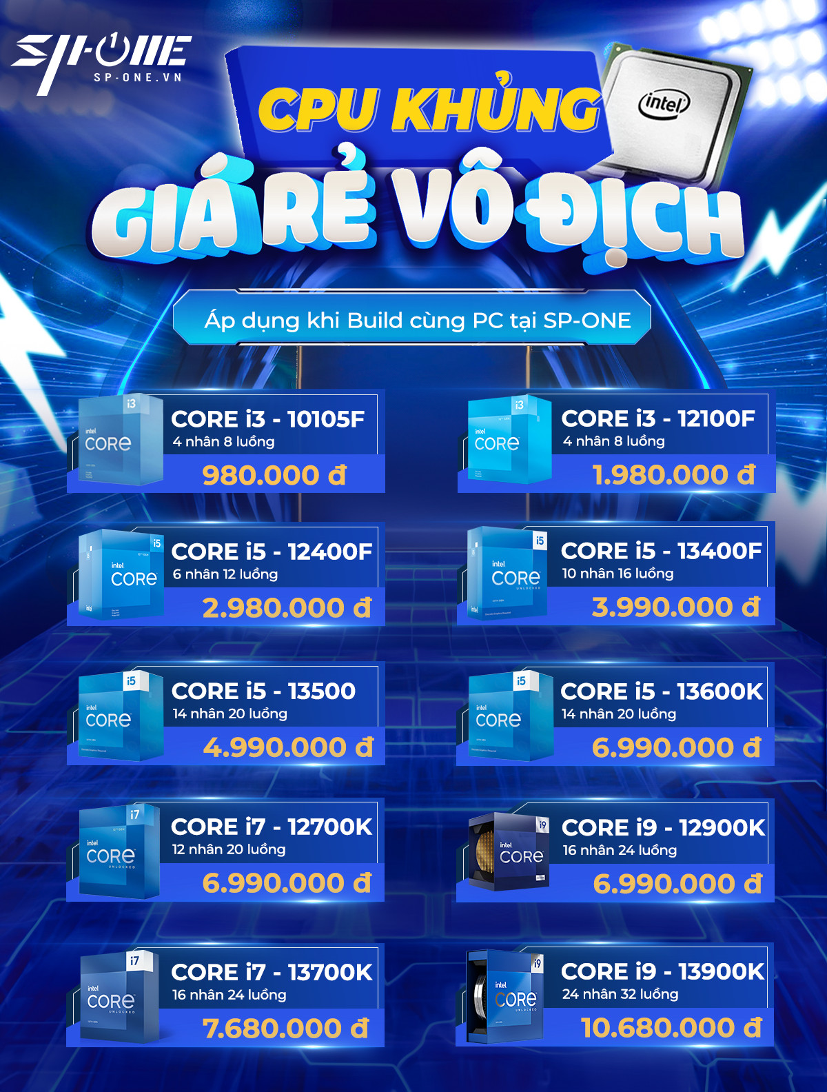 SP ONE Computer - 🎉CPU INTEL KHỦNG GIÁ RẺ VÔ ĐỊCH🎉 🔥 Ở đâu... | Facebook
