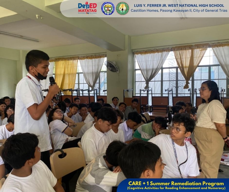 West High Conducts Closing Program for DepEd CALABARZON Care+1 Summer ...