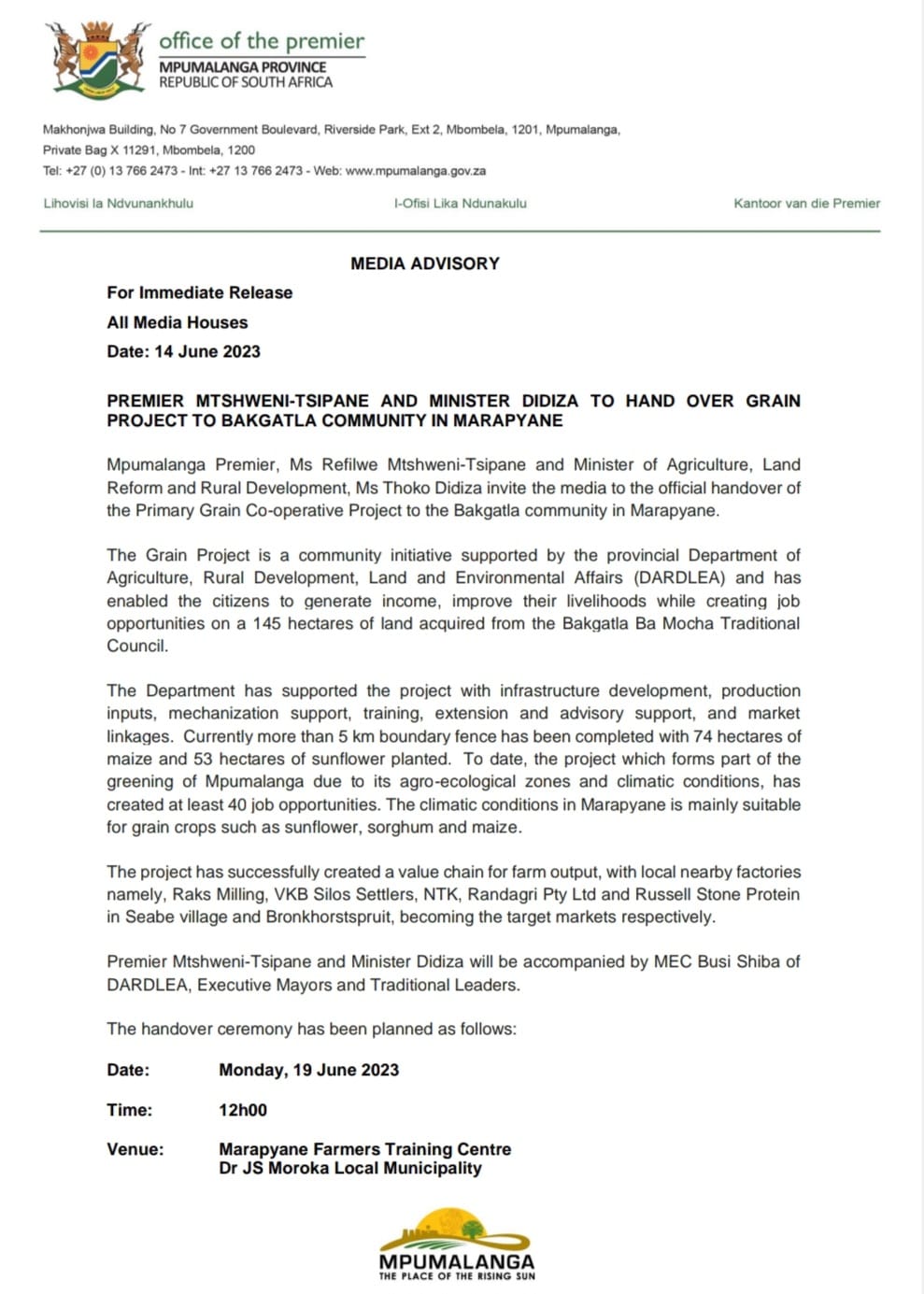 The... - Department of Land Reform and Rural Development | Facebook