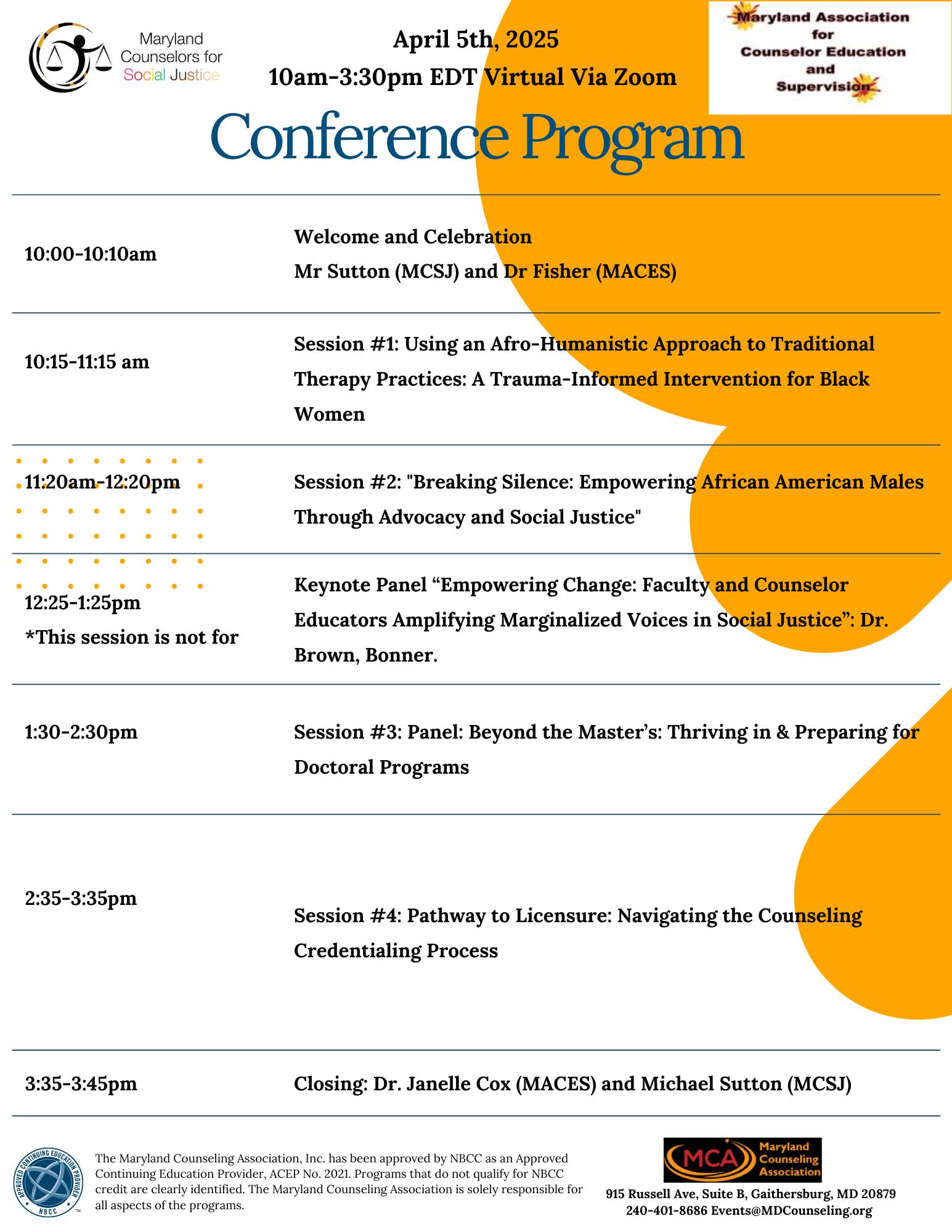 The Maryland Counselors for Social Justice (MCSJ) and the Maryland ...