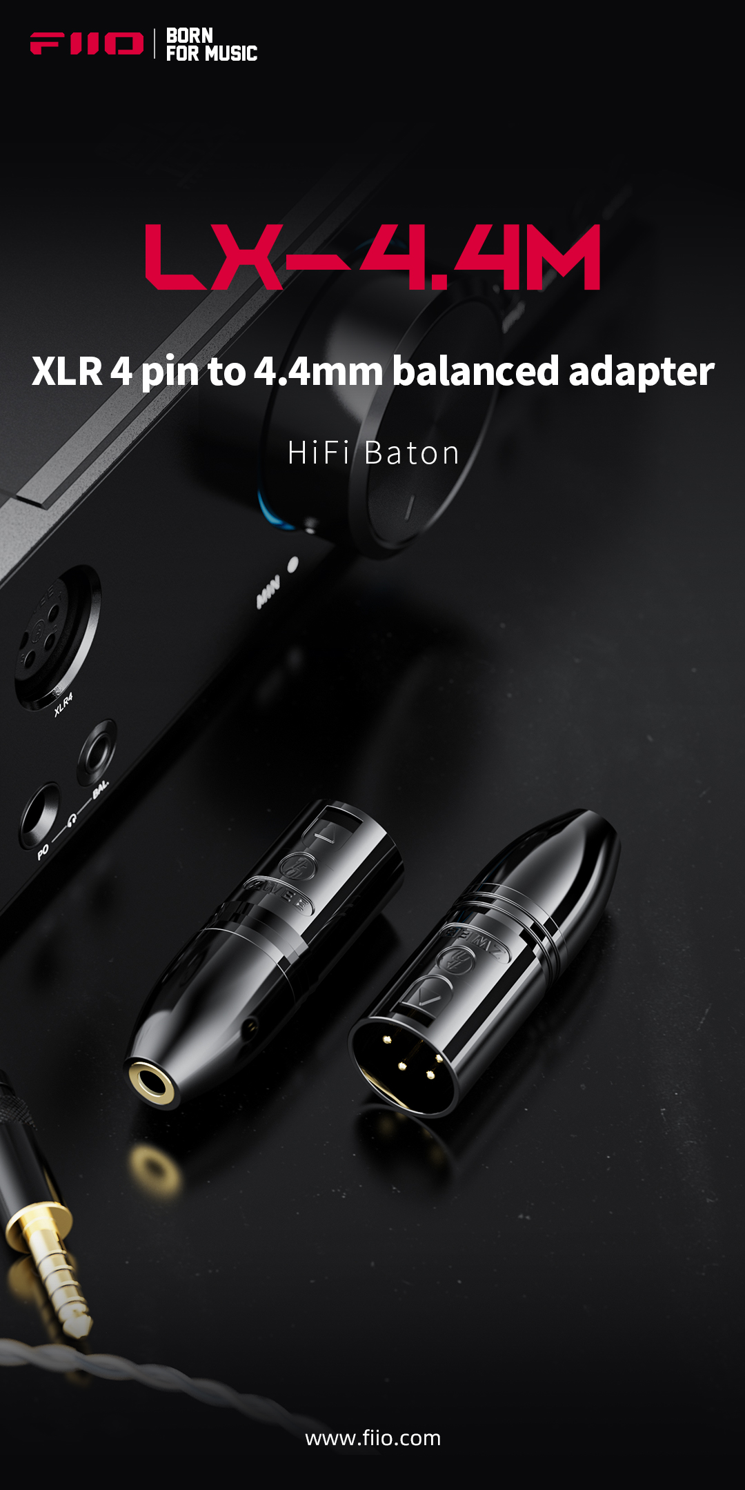 4pin to 4.4mm balanced cable options for JH Audio Roxanne's