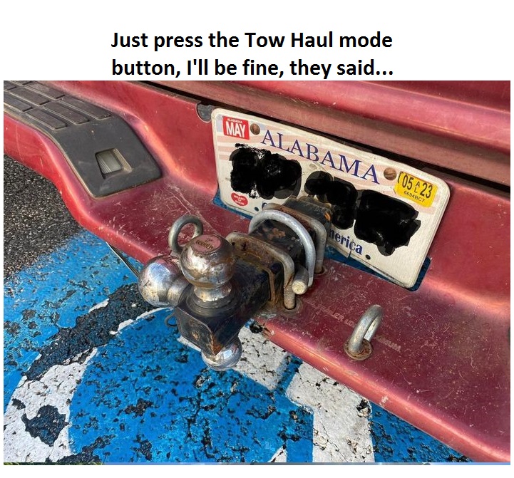 U-Haul Tow Haul Button