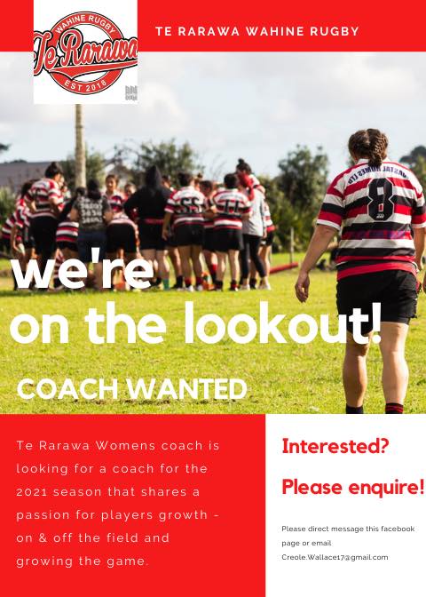 UPDATED! COACH FOUND 😉 We’re... - Te Rarawa Womens Rugby