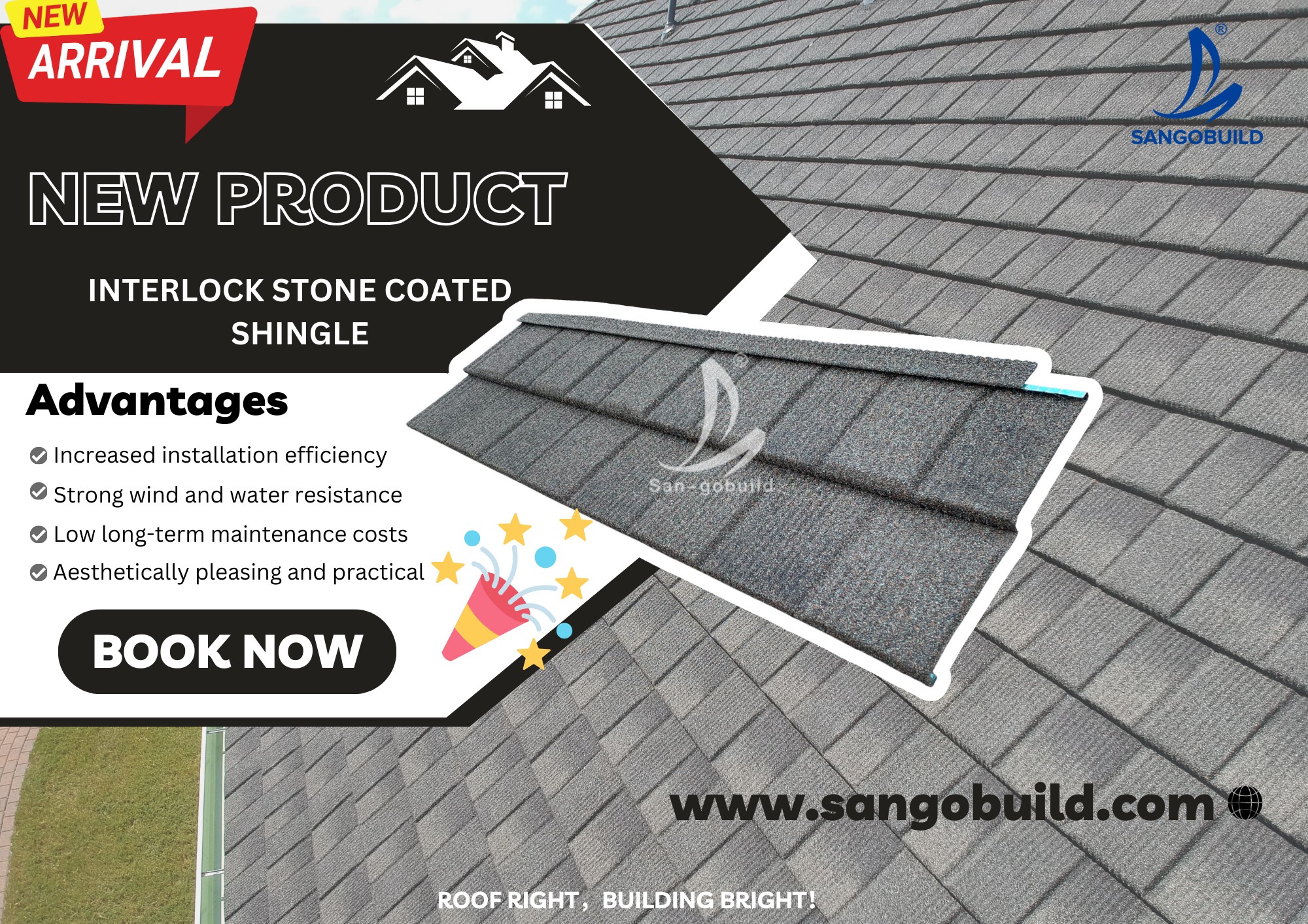 Stone - 🆕New product-- interlocking shingle roof🆕🥰 Roof Right, Build ...