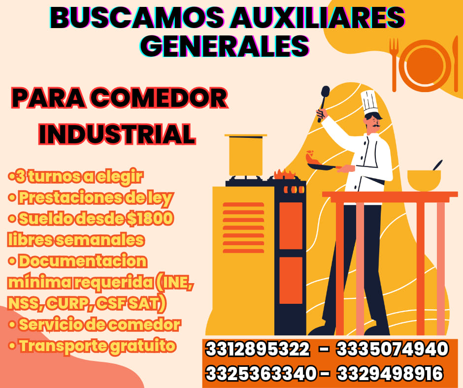 Vacantes Sisc Comedores Industriales | Guadalajara