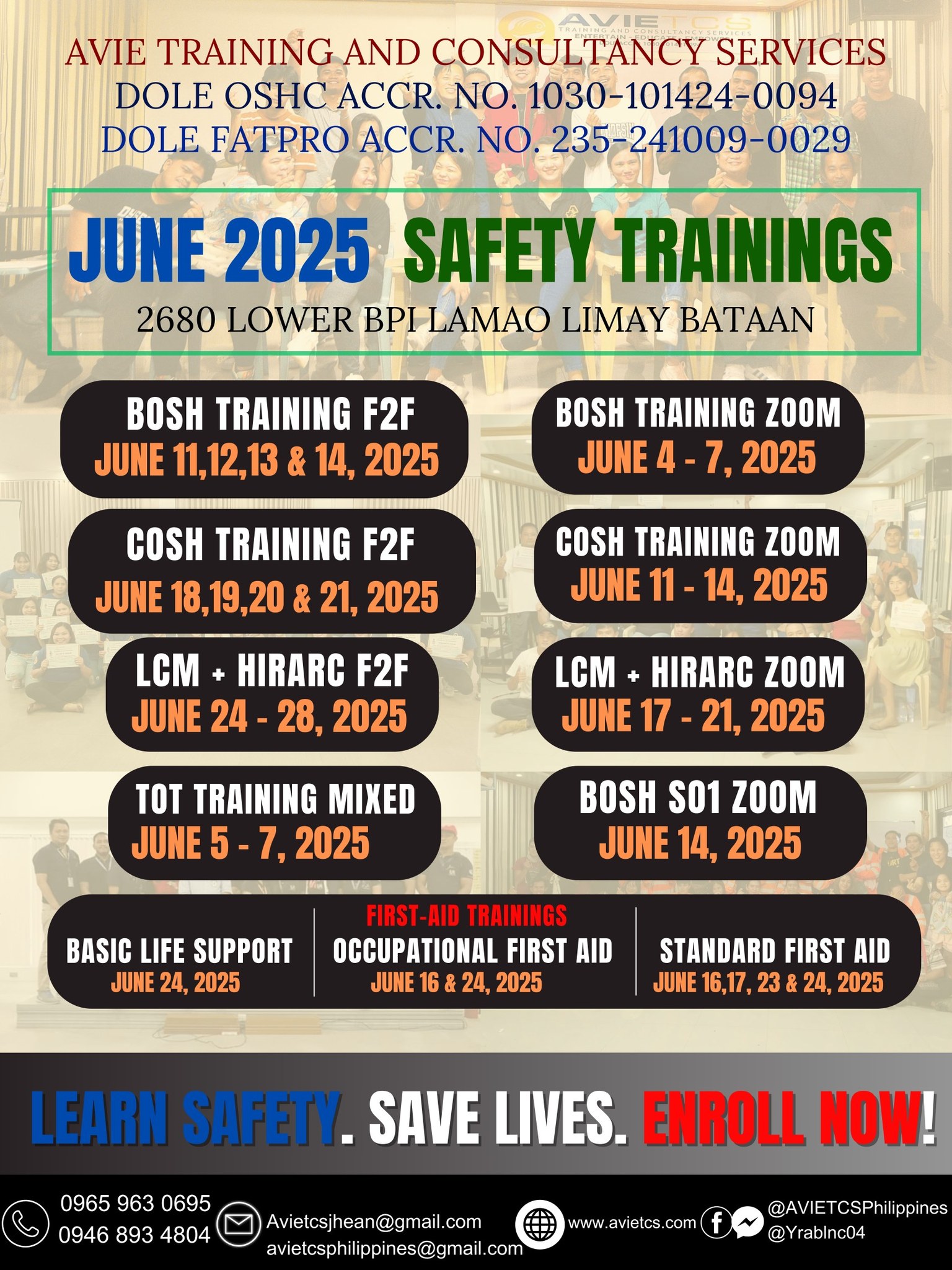 ATCS Baguio DOLE BOSH COSH Training | Baguio City