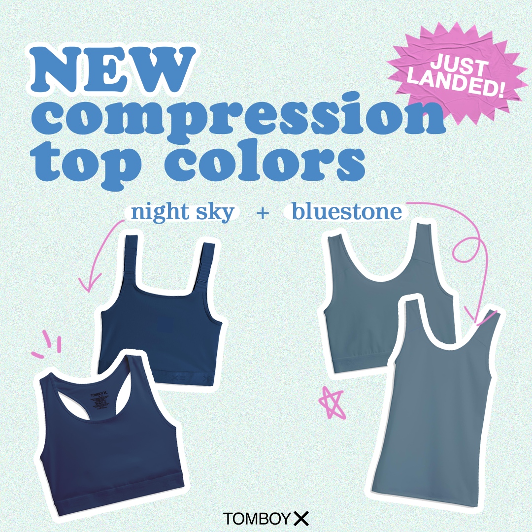 TomboyX - NEW BLUE 💙 new compression colors have... | Facebook