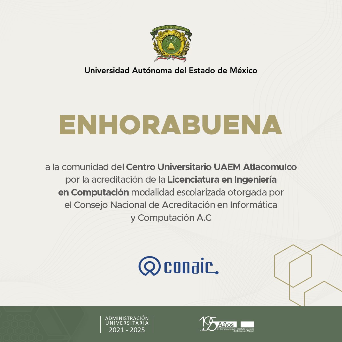UAEMéx - Nos enorgullece compartir que la Licenciatura en...