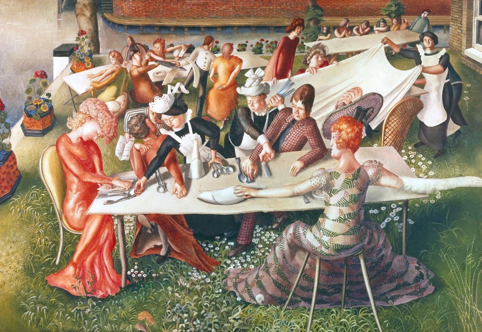 Rock roses. Old Lodge. Taplow. By Stanley Spencer, **(1957)