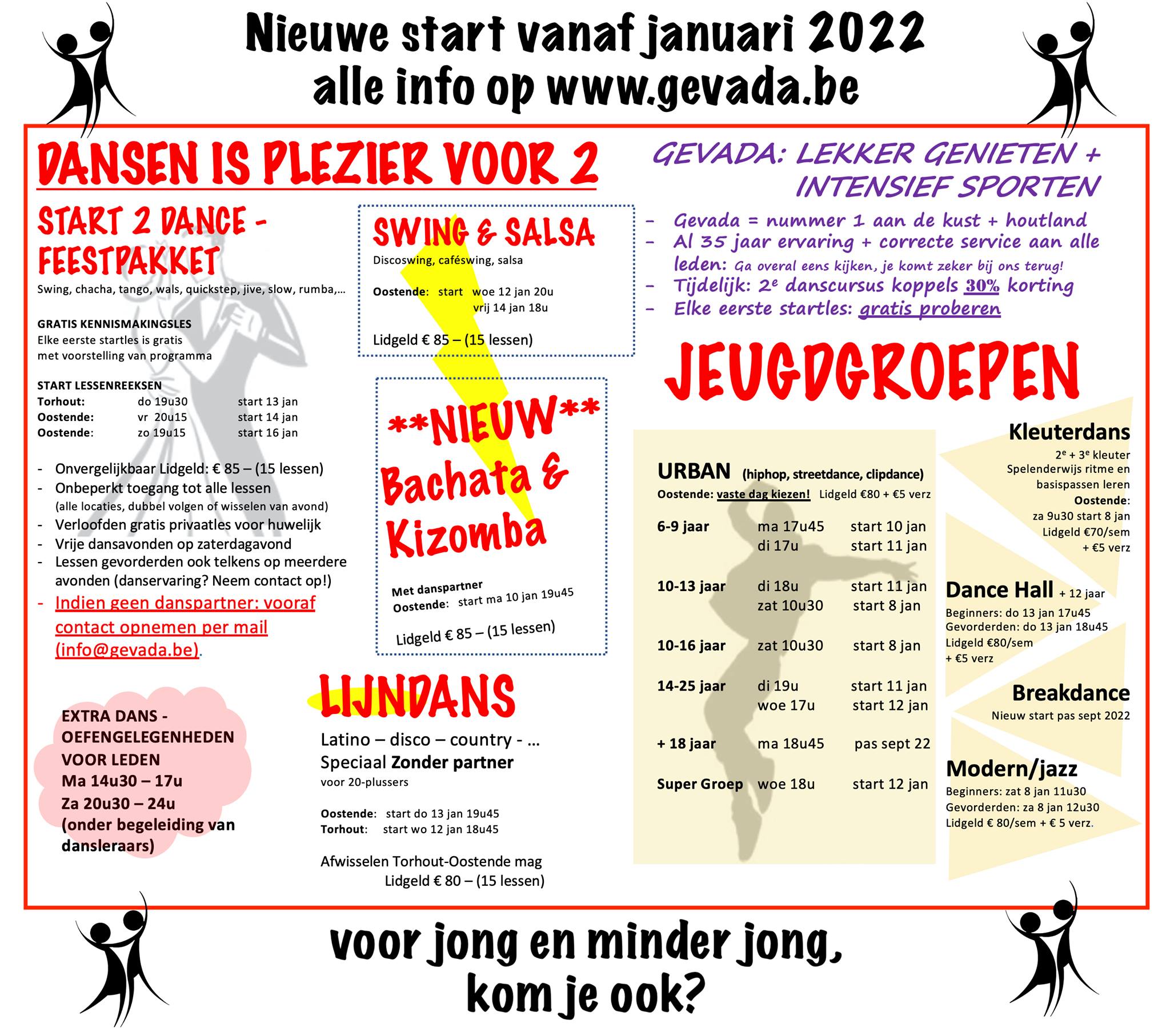 Onze nieuwe folder voor jan 2022 Een... - Dansschool Gevada | Facebook