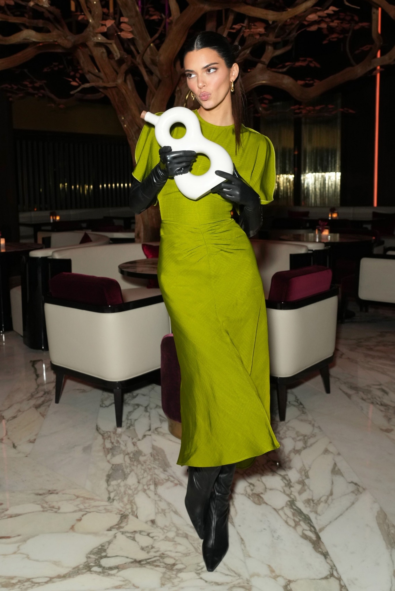 This week, Daisy Edgar-Jones stepped out in an all-green look for the after-party of the theatre production 'Cat On A Hot Tin Roof', in which she stars. The actor wore a semi-sheer