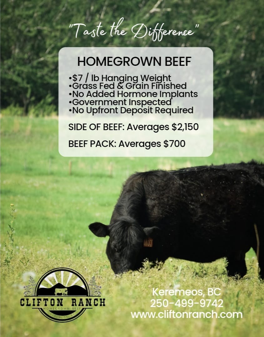Clifton - Clifton Ranch Homegrown Beef available to order by the side ...
