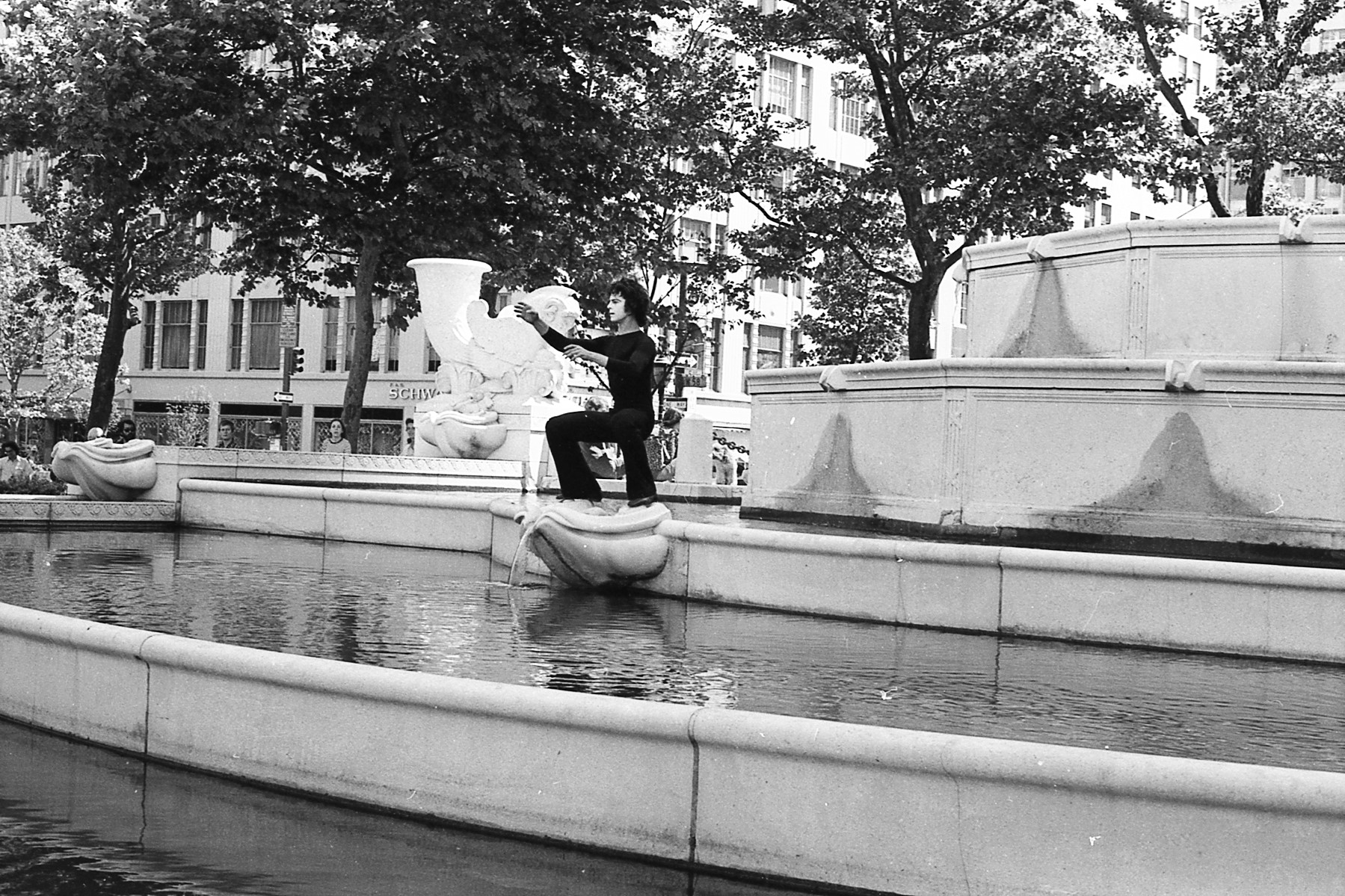 1957. At The Washington Square Fountain. David Heath, photog.