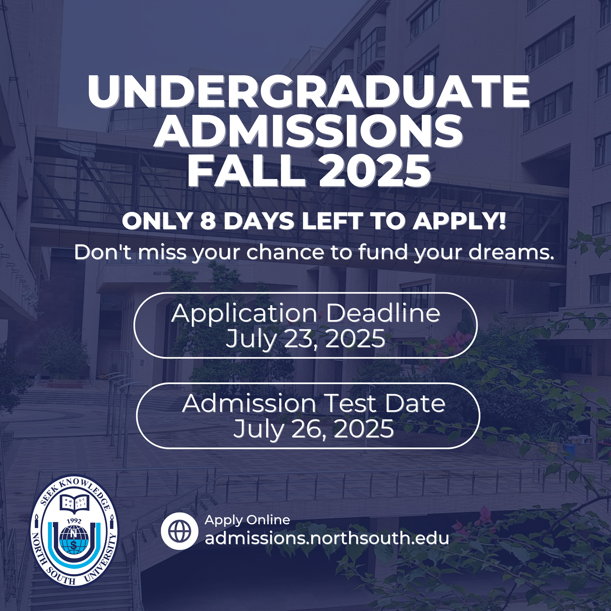 Office - 📢UNDERGRADUATE ADMISSION TEST FALL 2025📢 ⏱️Application ...
