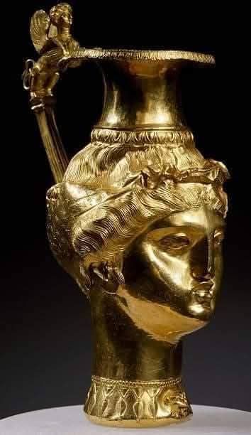 LB - The Thracian Gold Rhyton, dating from 4th Century BC, a stunning ...