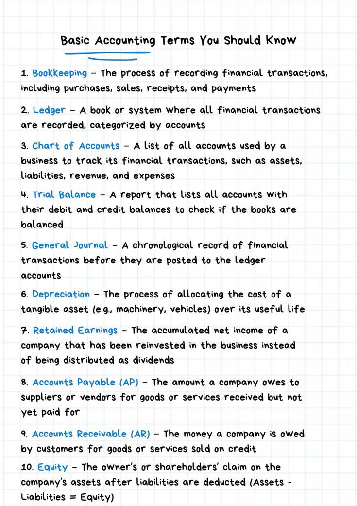 Study - Basic Accounting Terms #accounting #fblifestyle Study Point ...