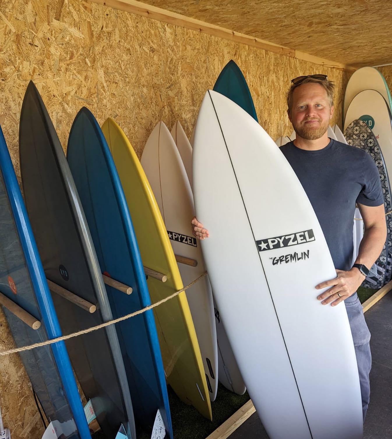 Chris just collected his @pyzel.surfboards.uk Gremlin 6