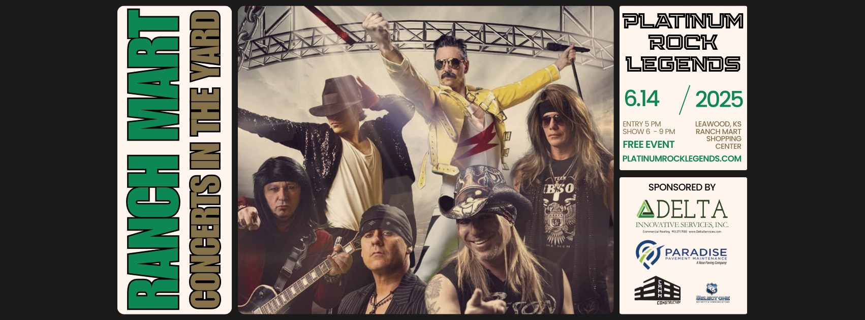 Ranch Mart Presents: Concerts in the Yard, featuring Platinum Rock Legends