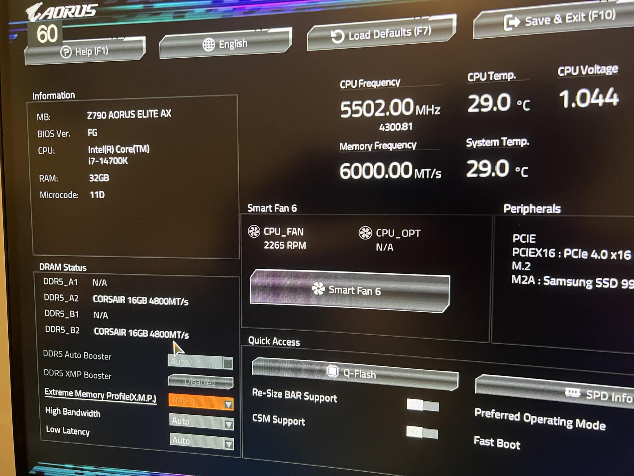 How to enable 6000MT/s speed on Kingston Fury Beast RGB 32GB DDR5 RAM?