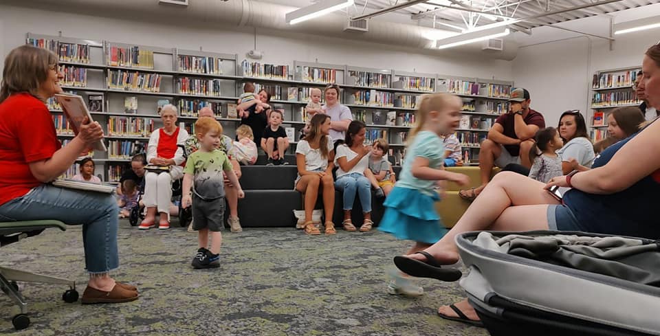 Full house for story time today. The stories took a back seat to our ...