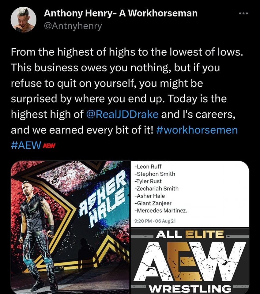 Anthony Henry of The Workhorsemen... - Pro Wrestling Network