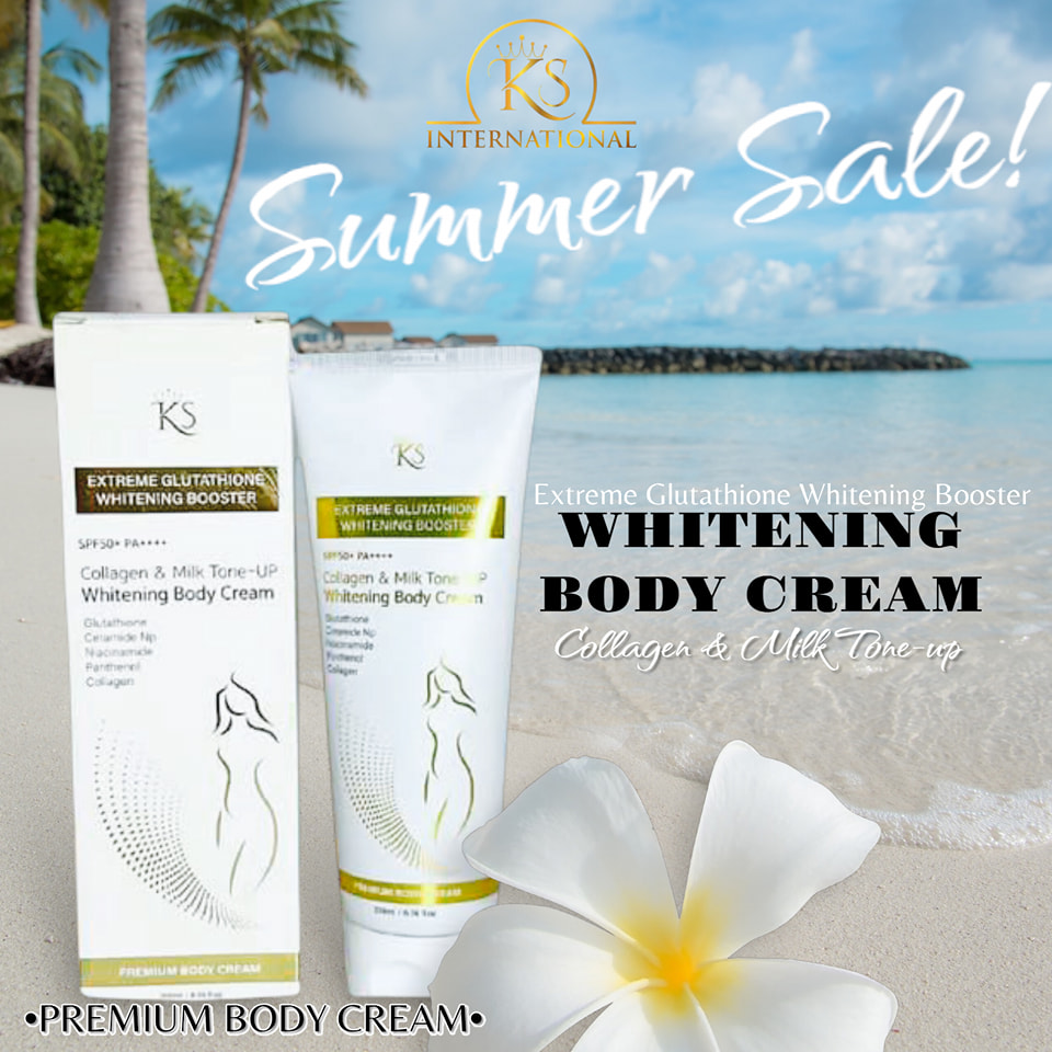 glutathione whitening body cream Glow this summer with our best-selling KS Cream! Enjoy up to 30% OFF during our Summer Sale. Don't miss out!
