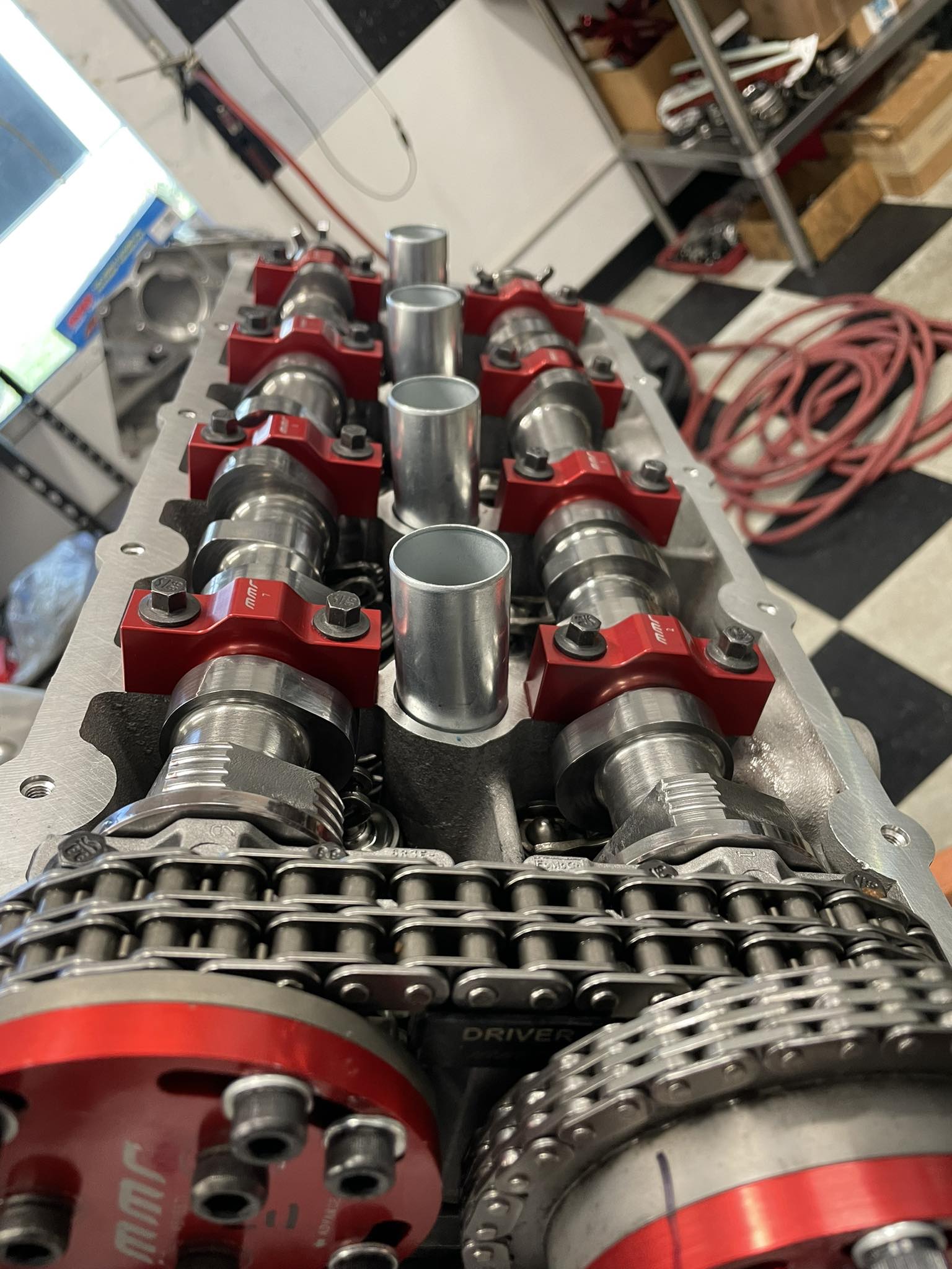 Modular - Some beefy MMR secondary chains and cam caps for the Ford ...