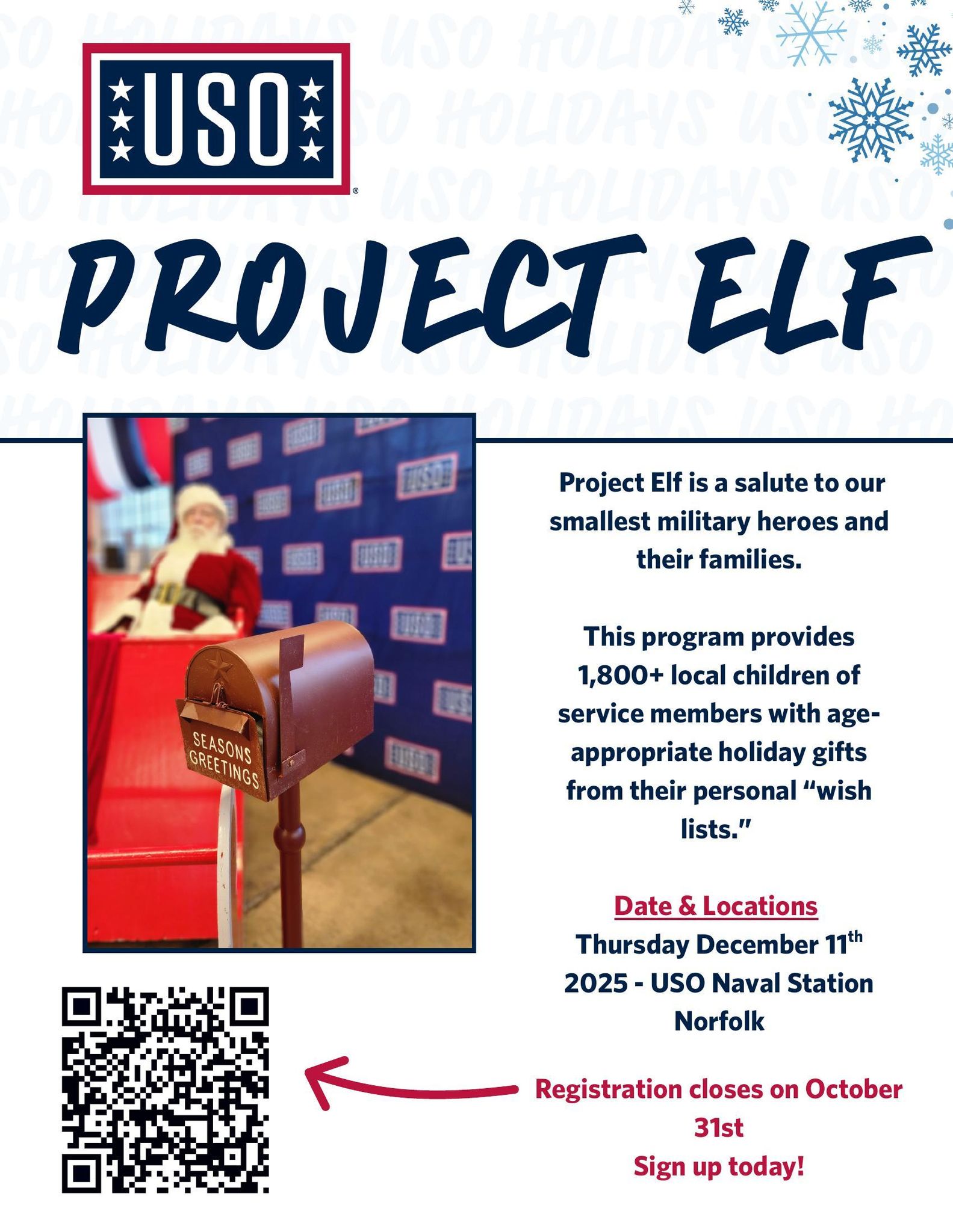 USO Langley - 🎁 Project USO Elf Lottery is HERE! 🎄... | Facebook