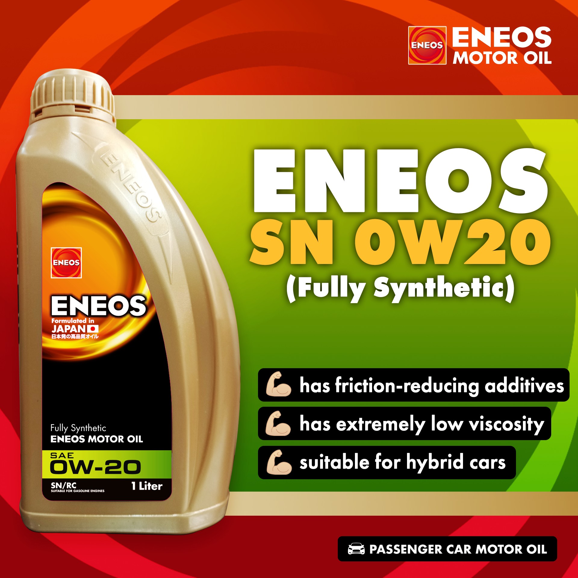 Looking for the smoothest drive? 🏎️💨 Choose ENEOS X PRIME 0W-20
