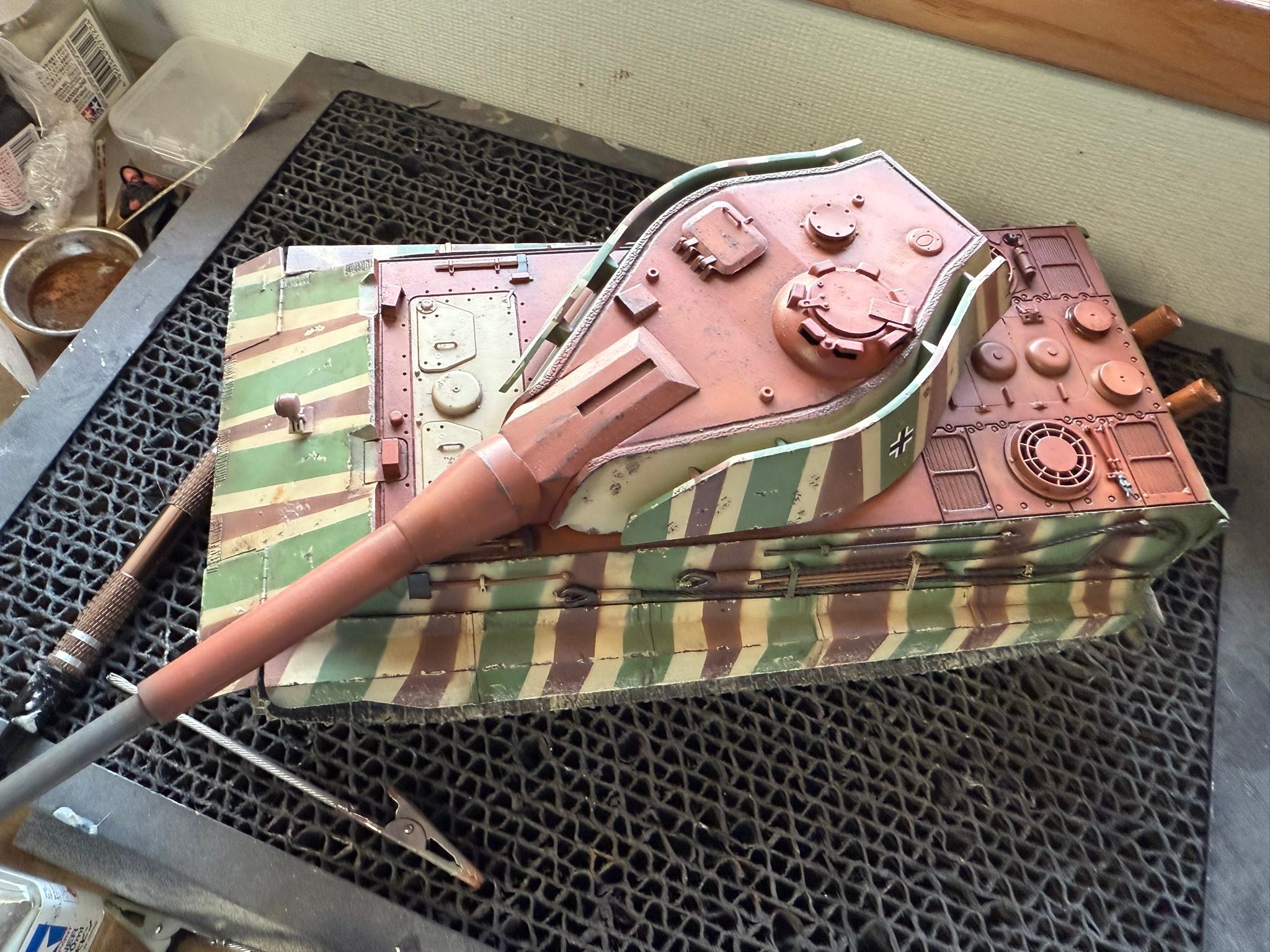 Modelcollects E-75 with a 3D designed and printed turret.