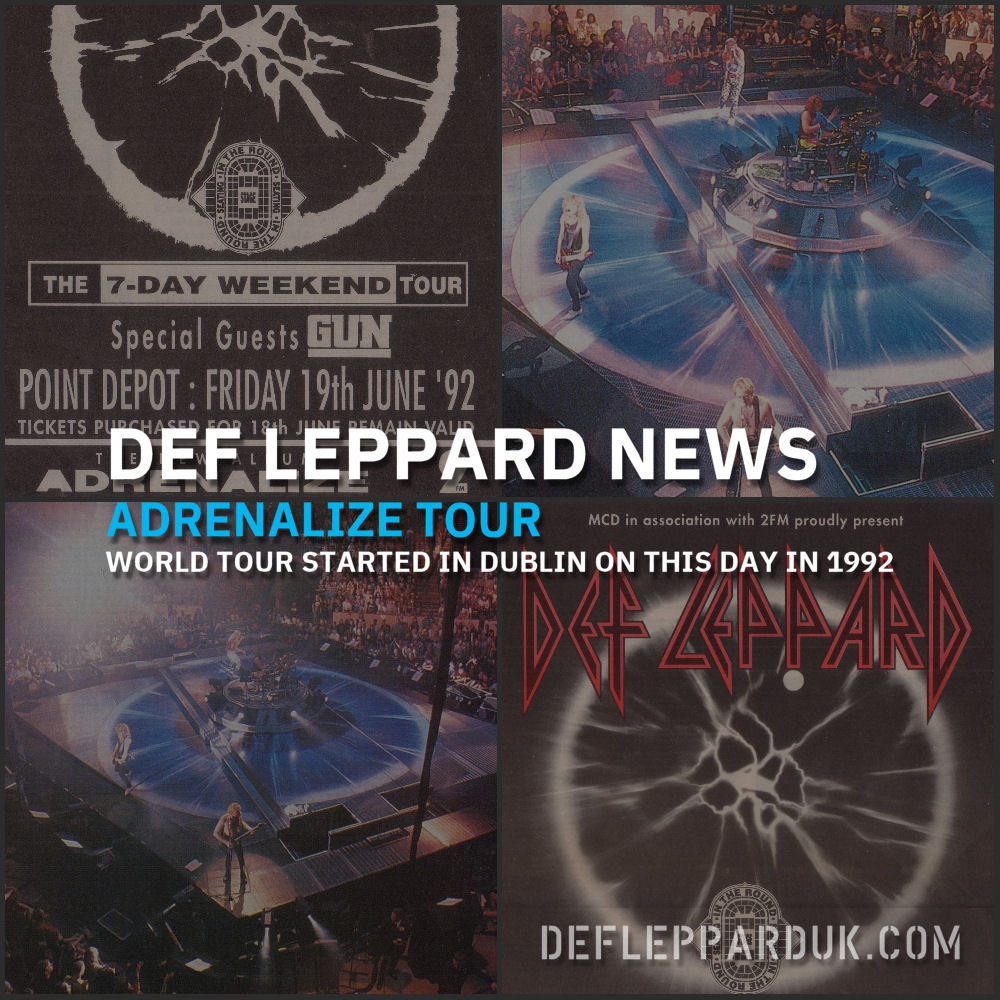 33 Years Ago DEF LEPPARD Start ADRENALIZE 7-Day Weekend Tour In