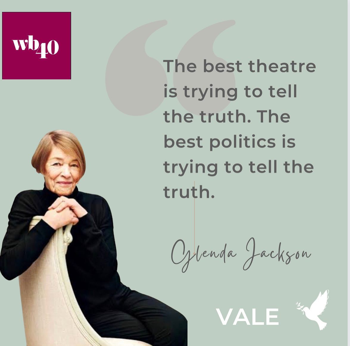Glenda Jackson CBE was an... - Wb40 - Women Beyond Forty | Facebook