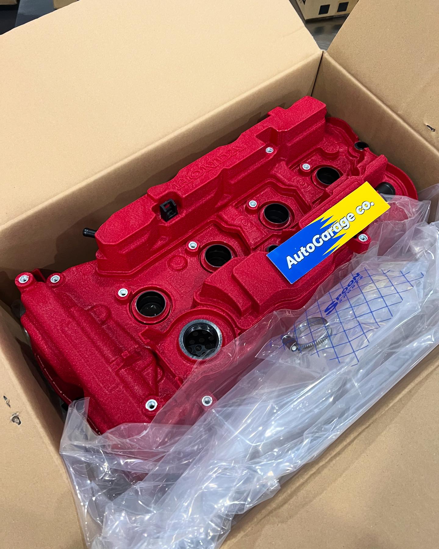 Spoon sports Red valve cover 🇯🇵 ✔️ specific for Civic TypeR