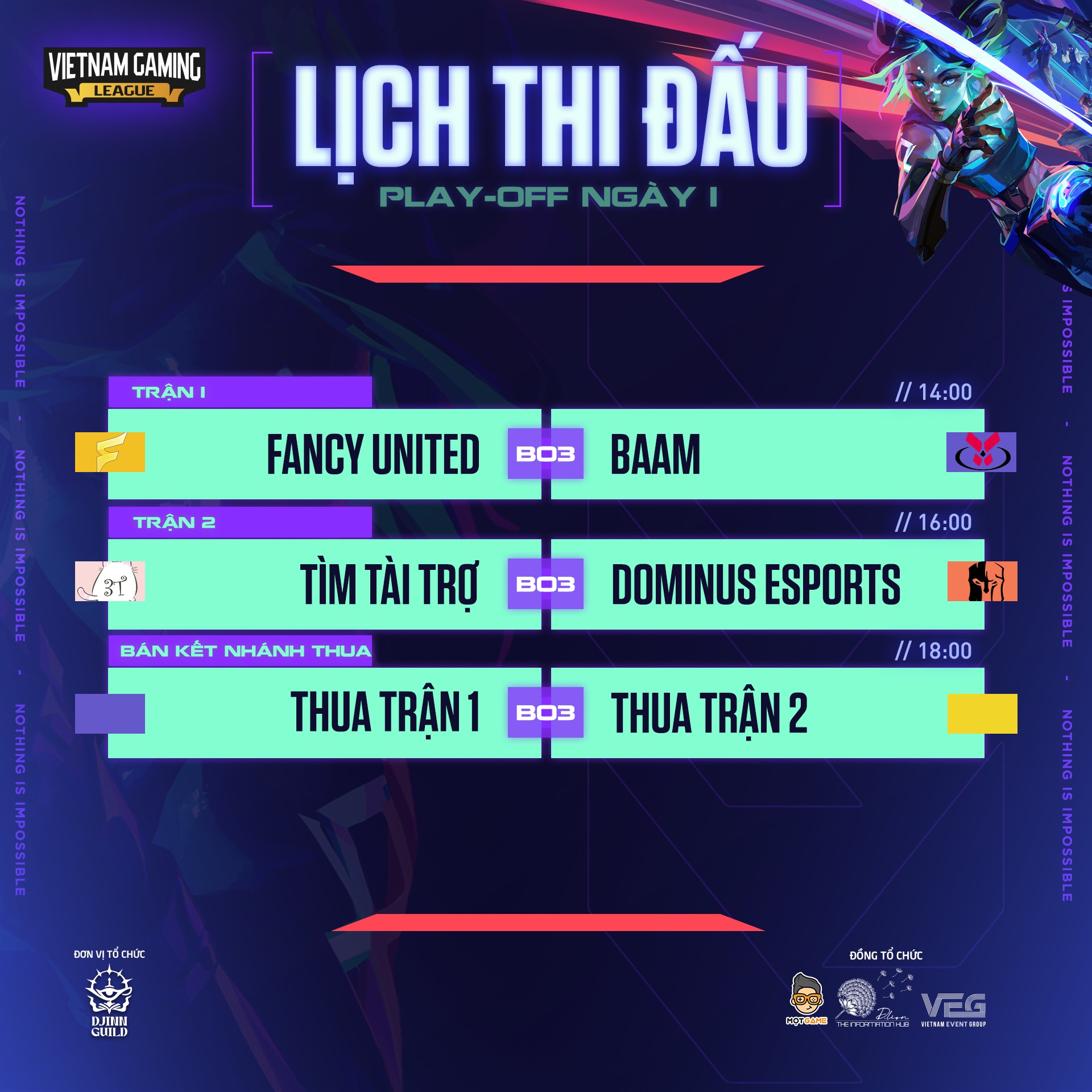 500Bros VLR - ‼️ LỊCH THI ĐẤU NGÀY 1 - VÒNG PLAY-OFF GIẢI ĐẤU VIETNAM ...